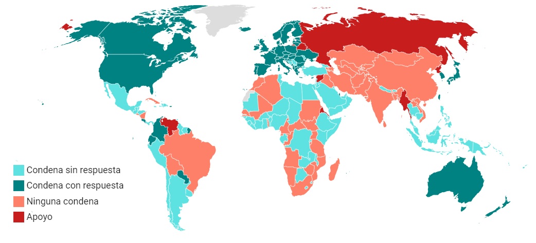 mapa condena invasion rusa